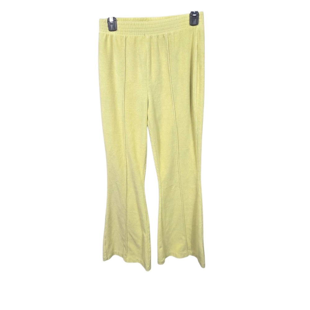 Aerie Yellow Corduroy Ribbed Flare Pants‎ Boho Regular High Waisted Womens S